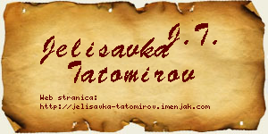 Jelisavka Tatomirov vizit kartica